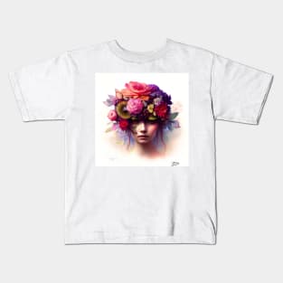 Demon flowers girl Kids T-Shirt